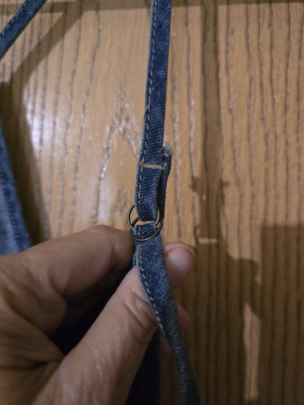 Dark Blue Denim Button-Front Overalls - Picture 5 of 6